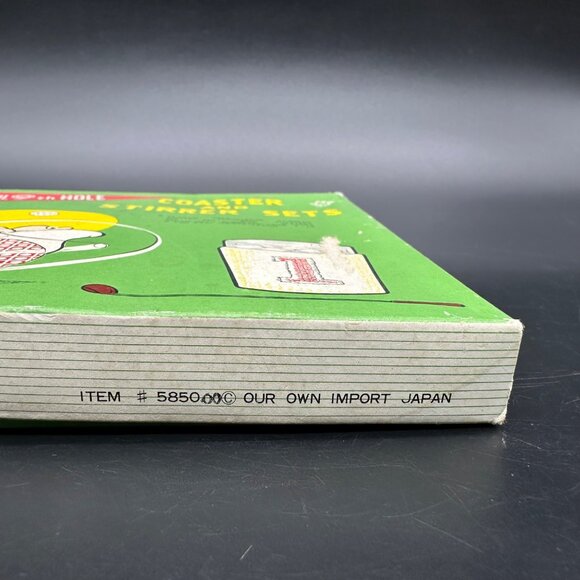 19th Hole Coaster Golf Club Cocktail Stirrer Set Vintage Japan Koozies Barware - Picture 5 of 8